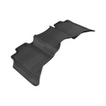 Black 3D MAXpider Kagu Series 2nd row floor mats for Dodge Ram Crew Cab with carbon fiber texture