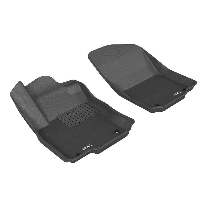 3D MAXpider Kagu Series black 1st row floor mats with carbon fiber texture for Mercedes-Benz GL/GLE/GLS/ML-Class.