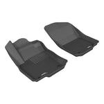 3D MAXpider Kagu Series black 1st row floor mats with carbon fiber texture for Mercedes-Benz GL/GLE/GLS/ML-Class.