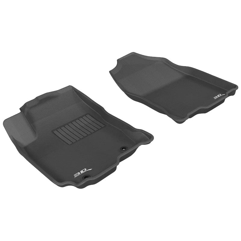 3D MAXpider Kagu Series black 1st row floor mats with carbon fiber texture for 2013-2018 Toyota RAV4.