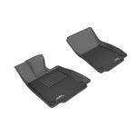 3D MAXpider Kagu Series black 1st row floor mats with carbon fiber texture for 2014-2025 Lexus IS and RC.