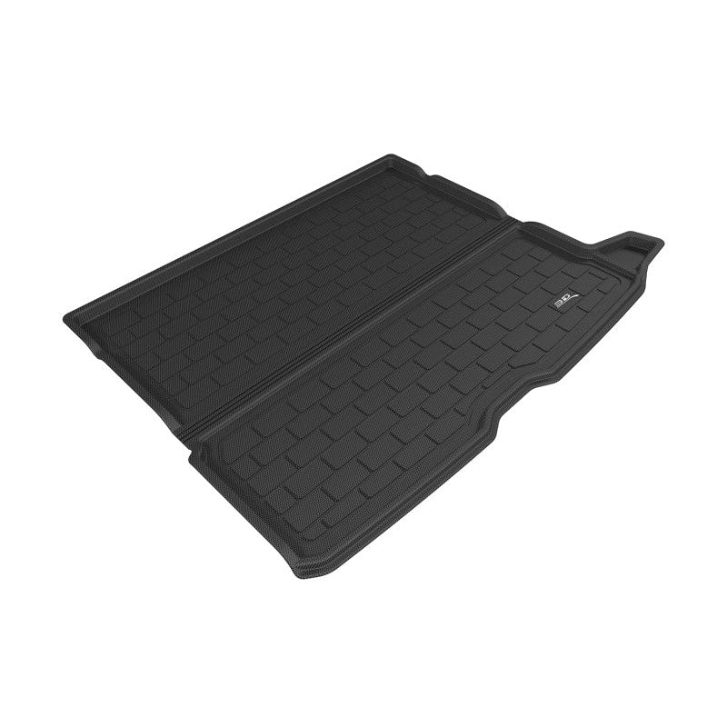 3D MAXpider Kagu Series black cargo liner with carbon fiber texture and raised edges for Mercedes-Benz GLC-Class.