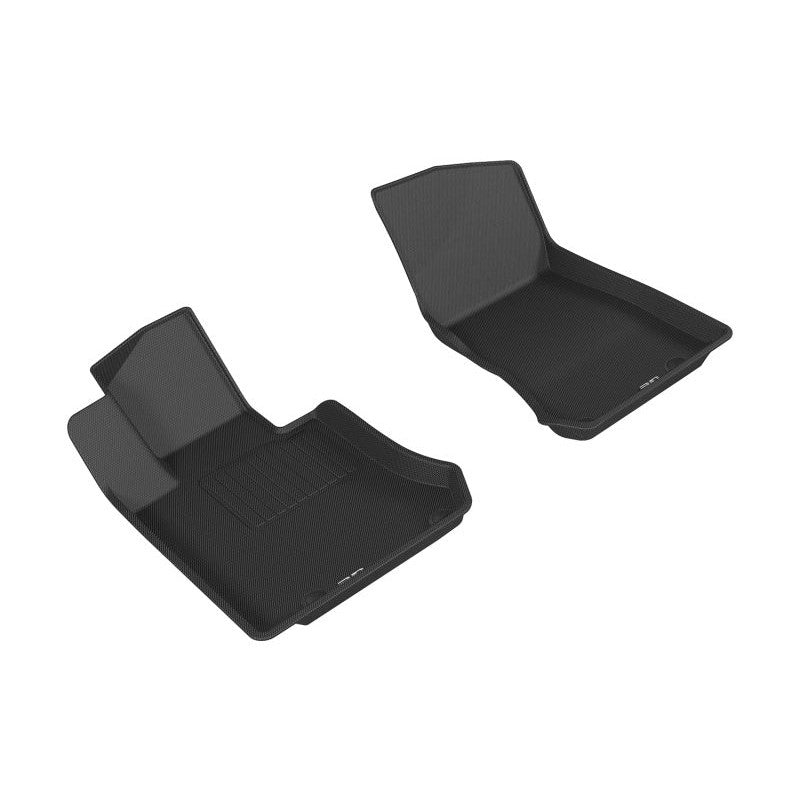 Black 3D MAXpider Kagu Series custom-fit 1st row floor mats for 2016-2023 Mercedes-Benz GLC-Class models.