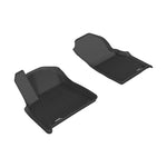 3D MAXpider Kagu Series black 1st row floor mats with carbon fiber texture and raised edges for 2017-2026 Audi Q7 and Q8.