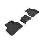 3D MAXpider KAGU Series black custom-fit second-row floor mats for 2017-2026 Audi Q7 and Q8.