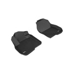 Black 3D MAXpider Kagu Series 1st row floor mats with carbon fiber texture for 2017-2022 Honda CR-V.