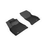 3D MAXpider Kagu Series black 1st row custom-fit floor mats with carbon fiber texture for 2018-2025 Audi Q5 and SQ5.