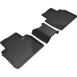 3D MAXpider Kagu Series black 2nd row floor mats with carbon fiber texture for 2018-2022 Honda Accord
