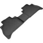 Black 3D MAXpider Kagu Series 2nd row floor mats with carbon fiber texture for 2019-2025 BMW X5, X6, and X7.