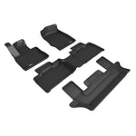 3D MAXpider KAGU Series black custom-fit 3-row floor mats for 2020-2026 Ford Explorer