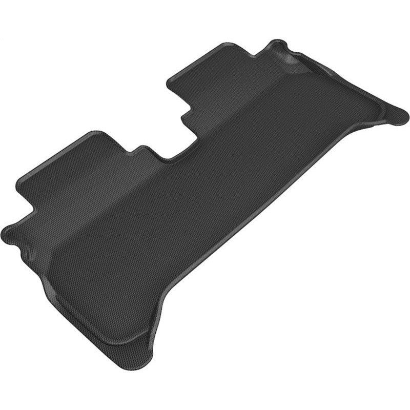 Black 3D MAXpider Kagu Series second-row floor mat with carbon fiber texture for 2022-2023 Chevrolet Bolt EUV.