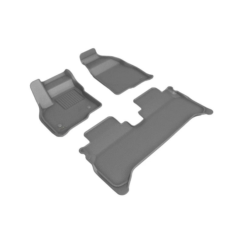 3D MAXpider Kagu Series gray custom-fit all-weather floor mats for 2022-2023 Chevrolet Bolt EUV front and rear rows.