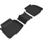Black 3D MAXpider Kagu Series second-row floor mats for 2020-2025 Subaru Legacy and Outback
