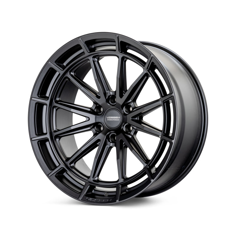 Vossen HFX-5 Hybrid Forged wheel in Satin Black with a six-spoke design and Deep Face concave profile.