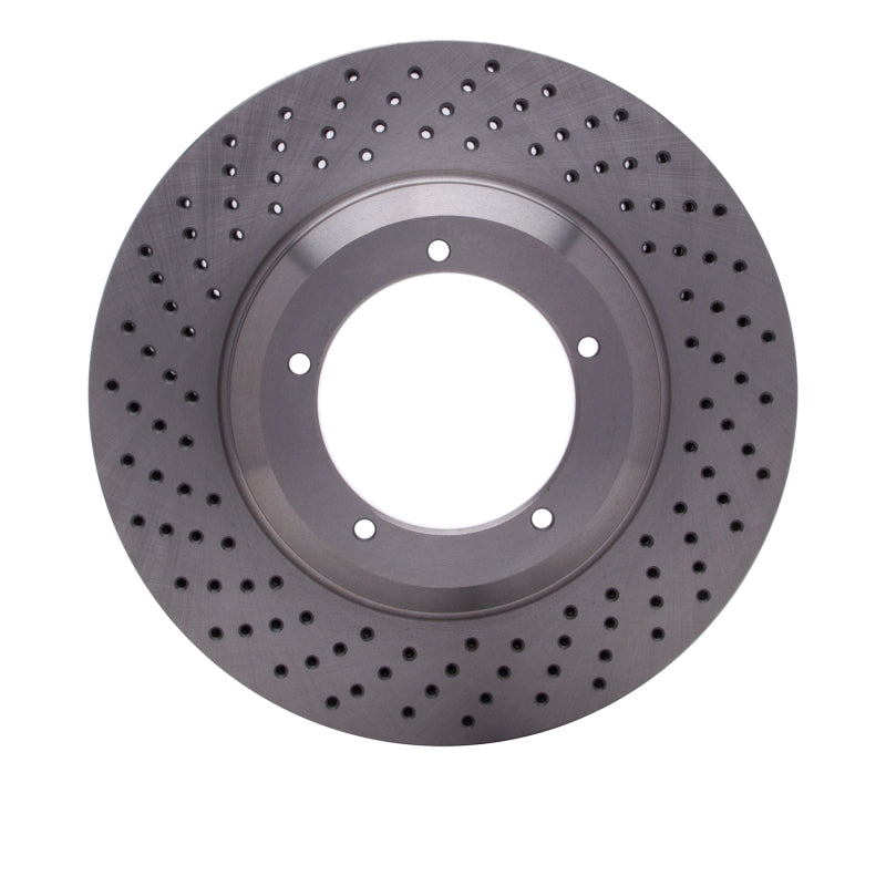DFC left front cross-drilled brake rotor for 1982-1989 Porsche 911 Carrera and Turbo