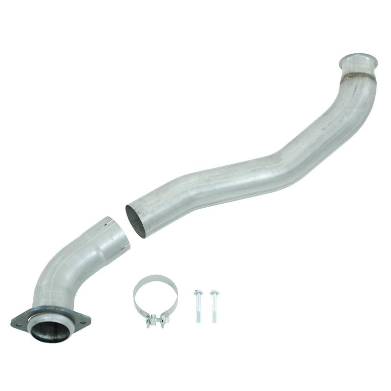 MBRP aluminized steel turbo downpipe with mandrel bends for 2008-2010 Ford 6.4L Powerstroke engines.
