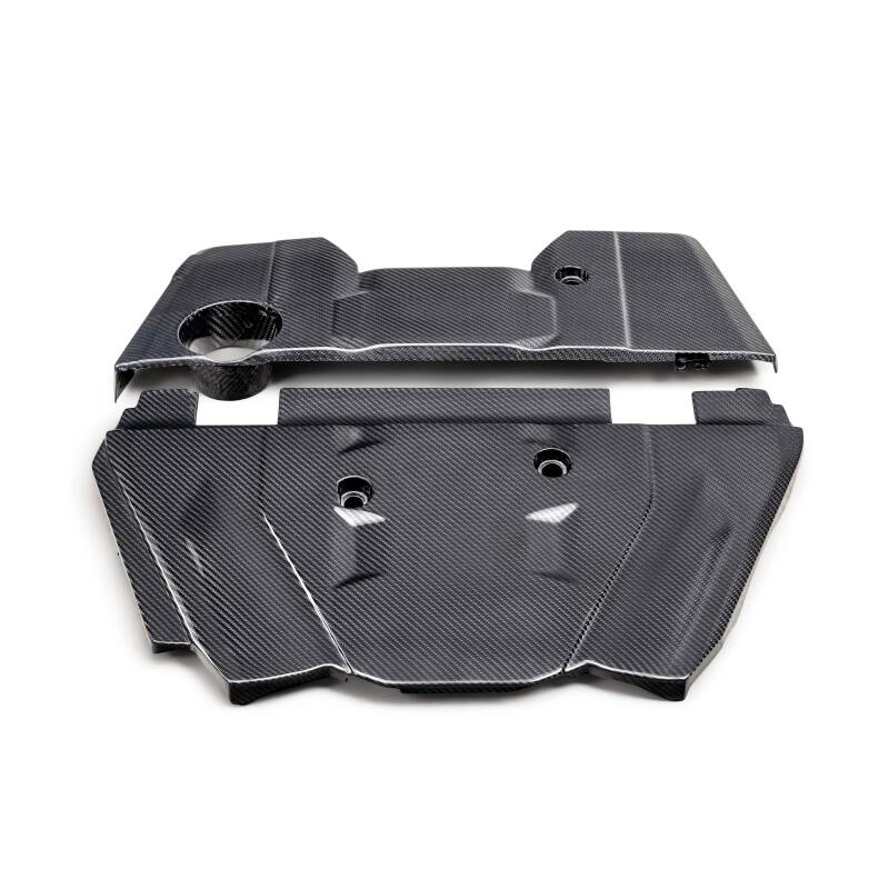Glossy Seibon carbon fiber engine cover with twill weave for the 2023+ Nissan Z.