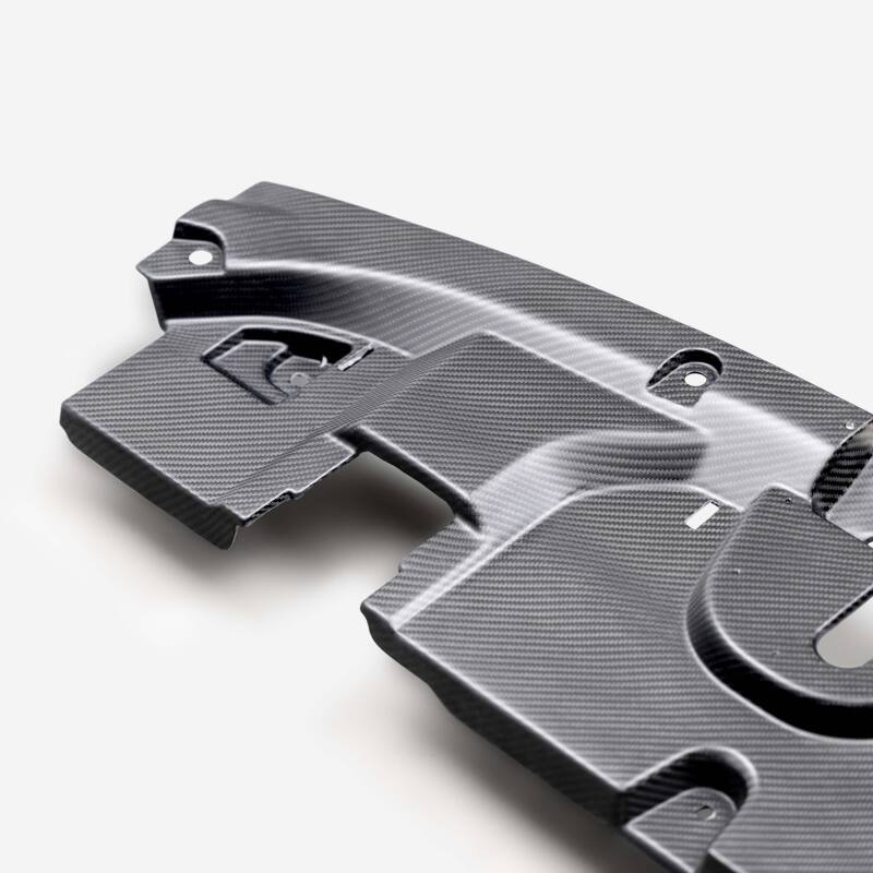 Matte finish carbon fiber radiator cooling plate for a 2023-2024 Toyota GR Corolla