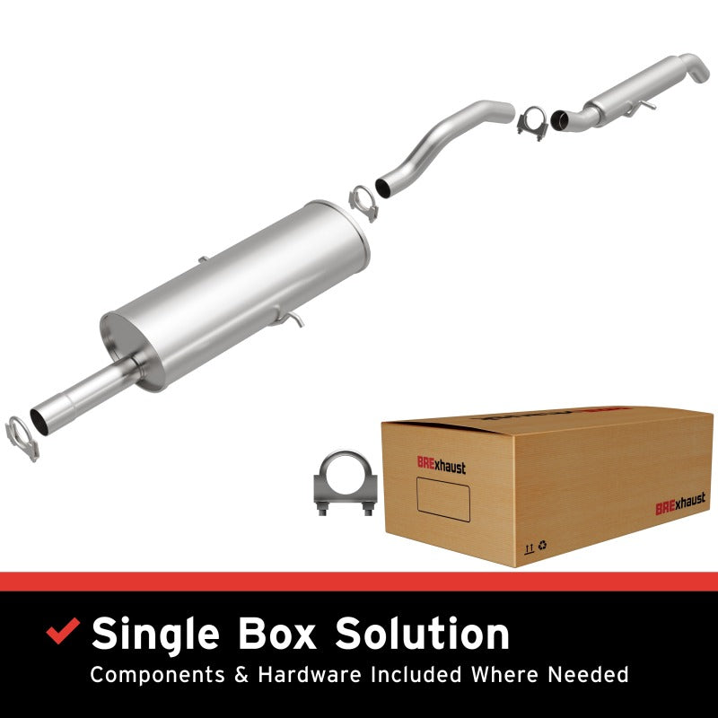 BRExhaust 106-0115 aluminized steel direct-fit exhaust kit including pipes, gaskets, and 2.5-inch U-bolt clamps