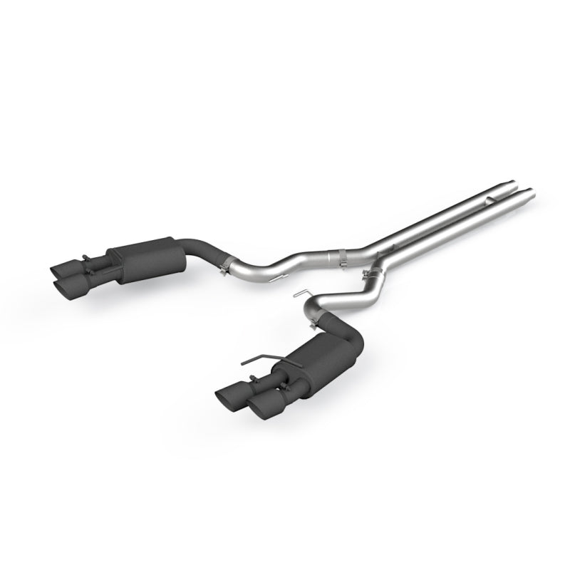 MBRP ARMOR BLK 3-inch cat-back exhaust system with quad 4-inch dual-wall black powder-coated tips
