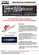 HKS Performance Damper for 2013-2024 Toyota 86 / GR86 and Subaru BRZ