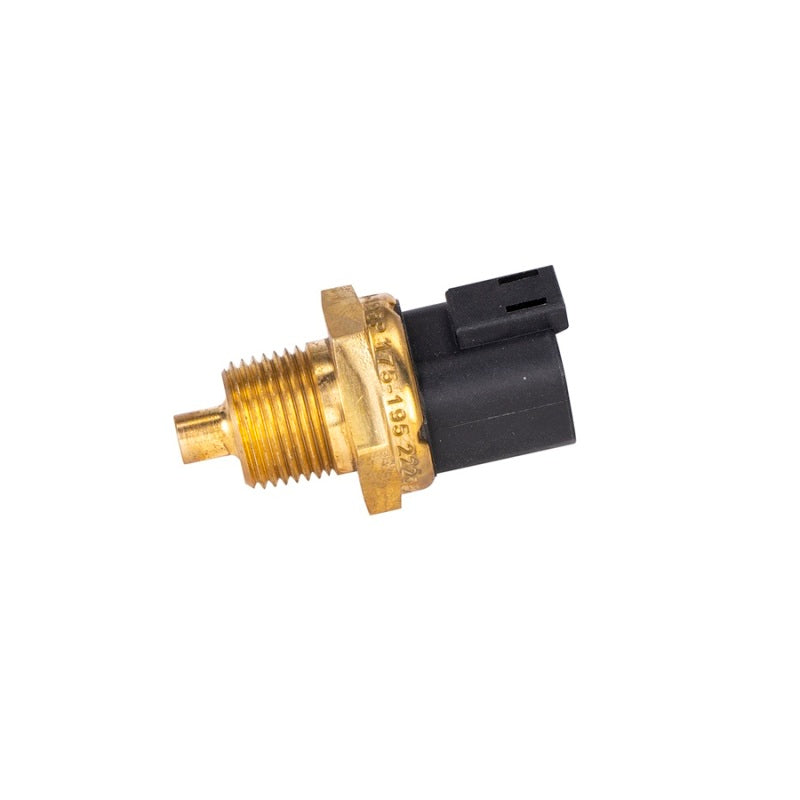 SPAL brushless fan variable temperature control sensor featuring a brass threaded housing and integrated wiring connector.