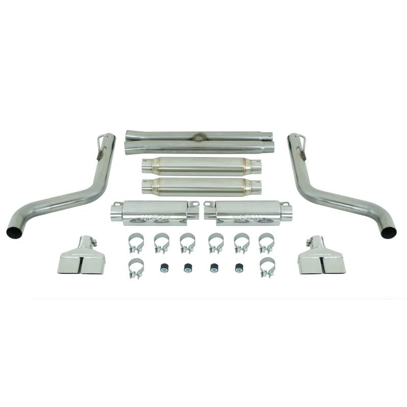 MBRP ARMOR PLUS T409 stainless steel cat-back exhaust system for 2009-2014 Dodge Challenger R/T.