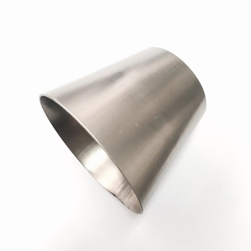 Ticon Industries titanium transition reducer cone with 2.0 to 3.0 inch diameters and 2-3/8 inch overall length.