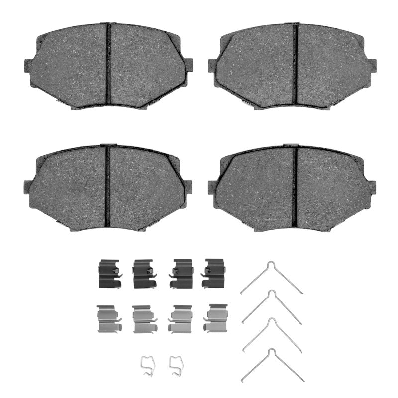 DFC 5000 Advanced ceramic front brake pad set with stainless steel installation hardware kit