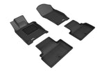 3D MAXpider Kagu Series Black Full Set Floor Mats for 2018-2024 Infiniti Q50 & 2020 Q60