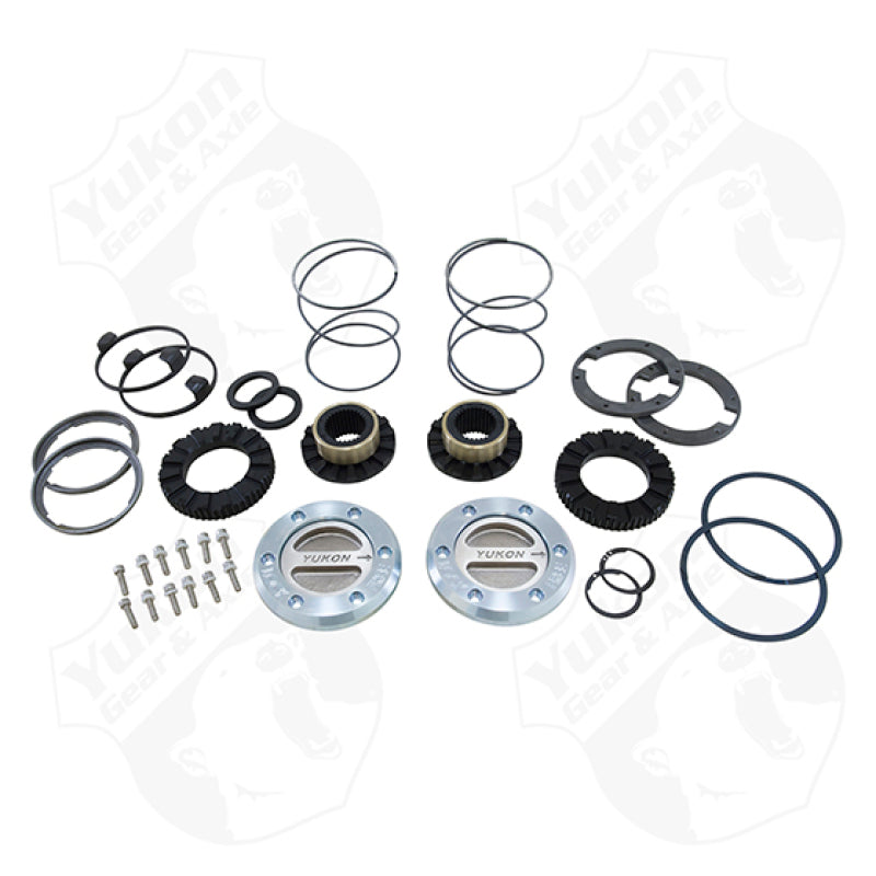 Pair of Yukon Hardcore low-profile all-steel locking hubs with 30-spline chromoly internals for Dana 60 axles.