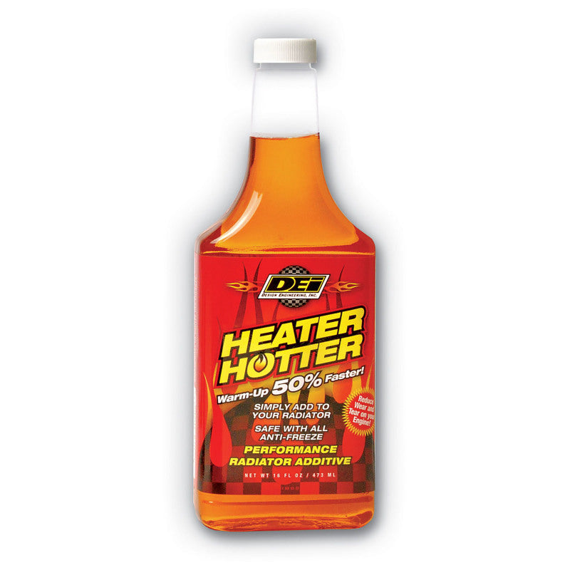 16-ounce bottle of DEI Radiator Relief Heater Hotter engine coolant additive