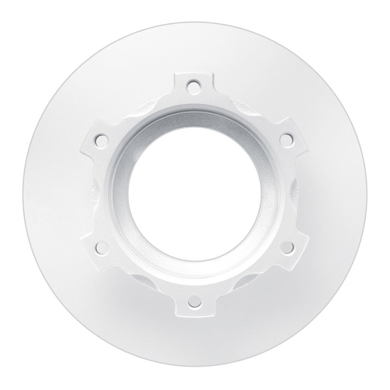 DFC GeoSPEC coated rear brake rotor for Chevrolet LCF 4500XD featuring a grey corrosion-resistant finish.