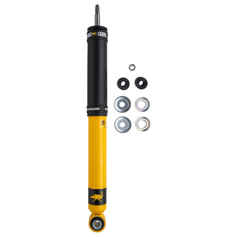 ARB Old Man Emu Nitrocharger Plus yellow rear shock absorber with black protective boot