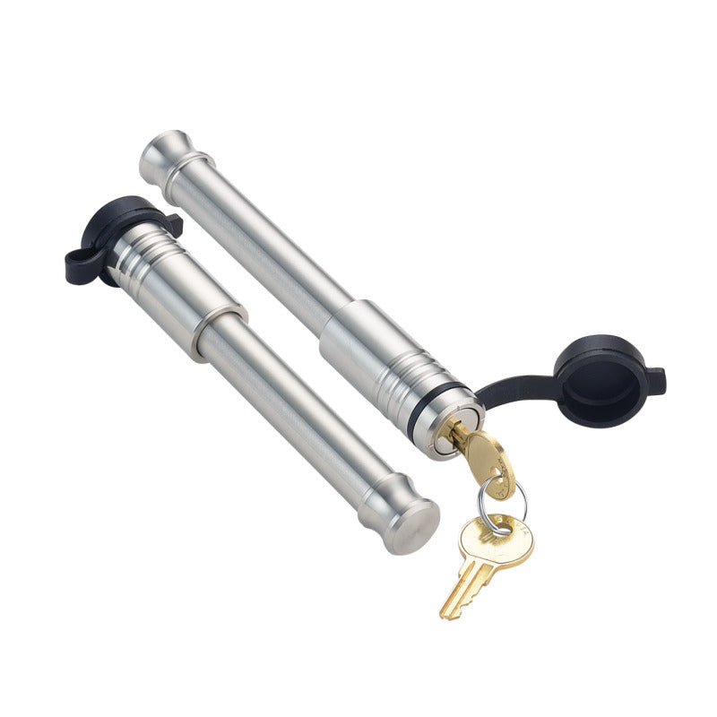 Two Gen-Y InfiniteRule 5/8 inch by 3-1/8 inch hitch locks with four matching keys