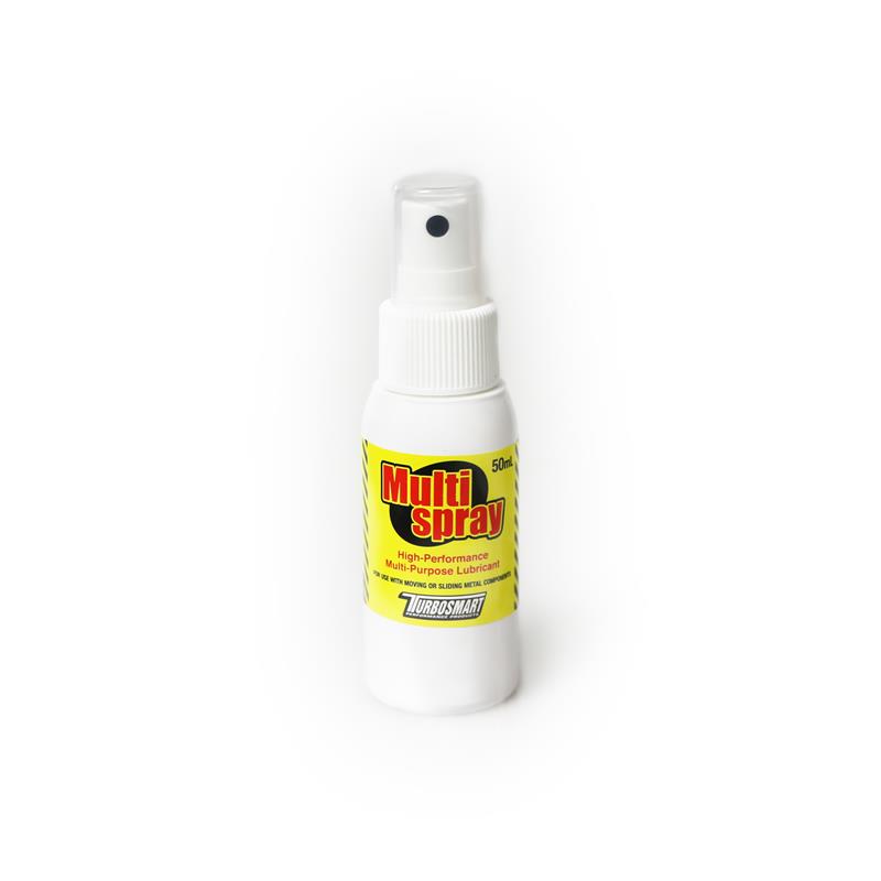 50ml bottle of Turbosmart Uniglide Multi Spray Blow Off Valve lubricant for maintenance and service.
