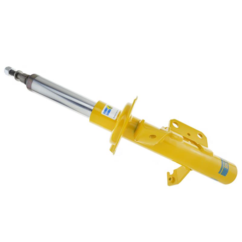 Bilstein B6 yellow 36mm monotube strut assembly with lower-clevis and upper-stem mounting points.