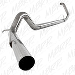 MBRP Armor Plus 4-inch T409 stainless steel turbo-back exhaust system with muffler delete for 7.3L Powerstroke diesel trucks
