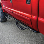 Westin Outlaw Drop Nerf Step Bars; 1.5in Tube; Textured Black - Fits 1999-2016 Ford F-250/F-350 Super Duty Crew Cab