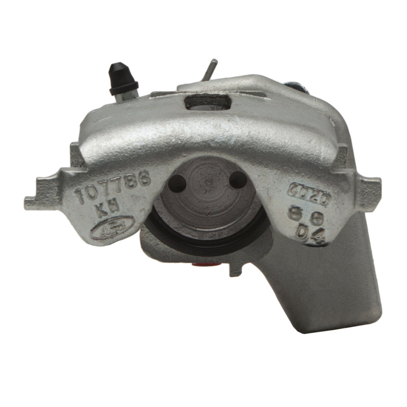 Silver zinc coated rear left brake caliper for 1984-1990 Ford, Lincoln, and Mercury models.