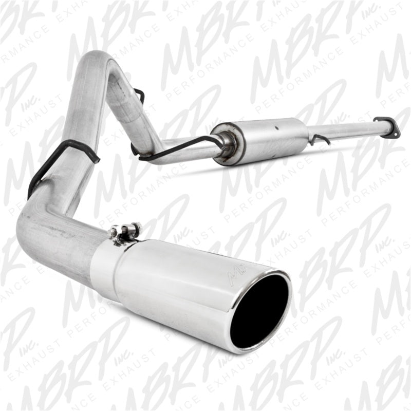 MBRP ARMOR LITE aluminized steel single side exit cat-back exhaust system with polished stainless steel tip