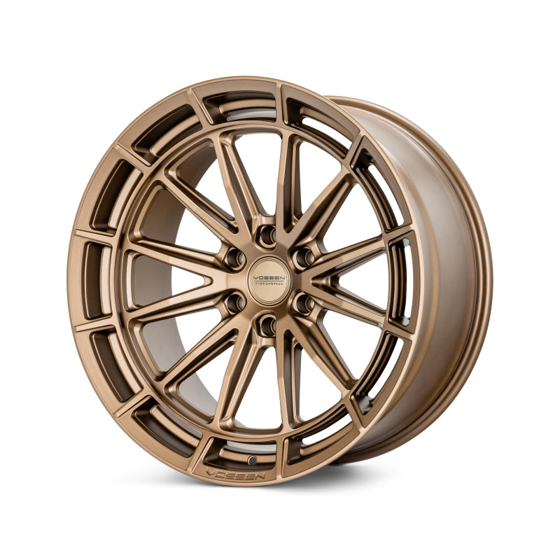 Vossen HFX-5 22x9.5 multi-spoke wheel in Satin Bronze with deep face concavity and 6-lug bolt pattern