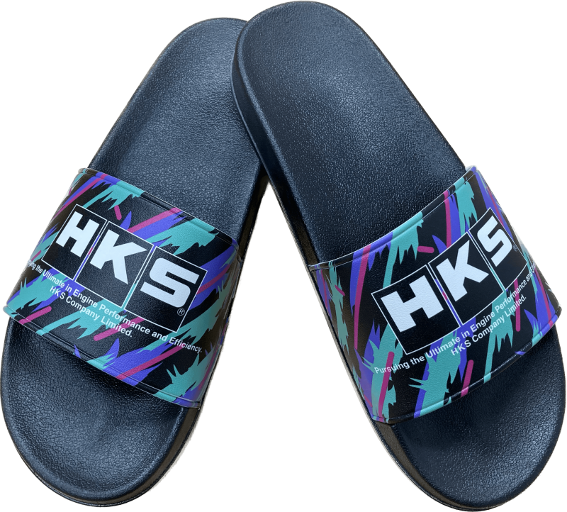 HKS Oilcolor Lifestyle Sandals, Official HKS Splash Pattern Footwear, Size XL