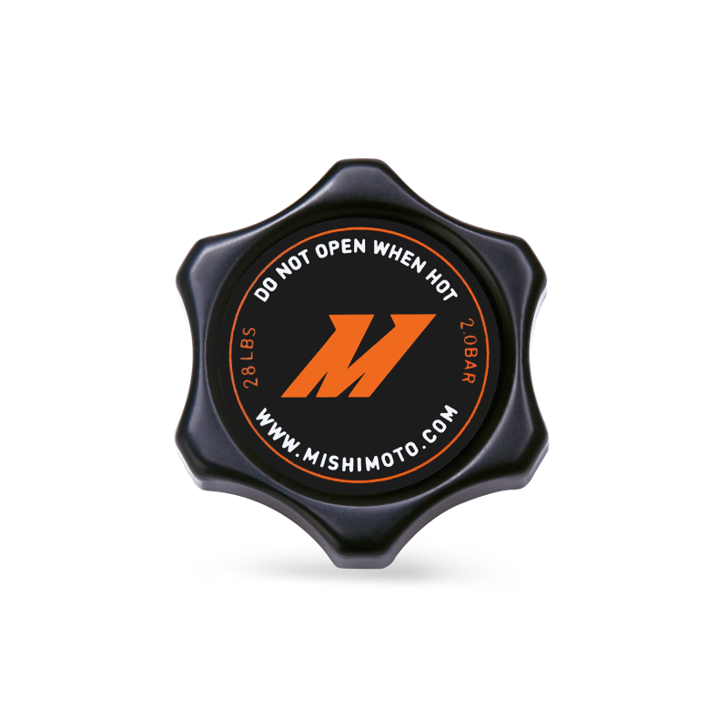 Mishimoto high-pressure 2.0 bar small radiator cap with ergonomic grip and silver finish