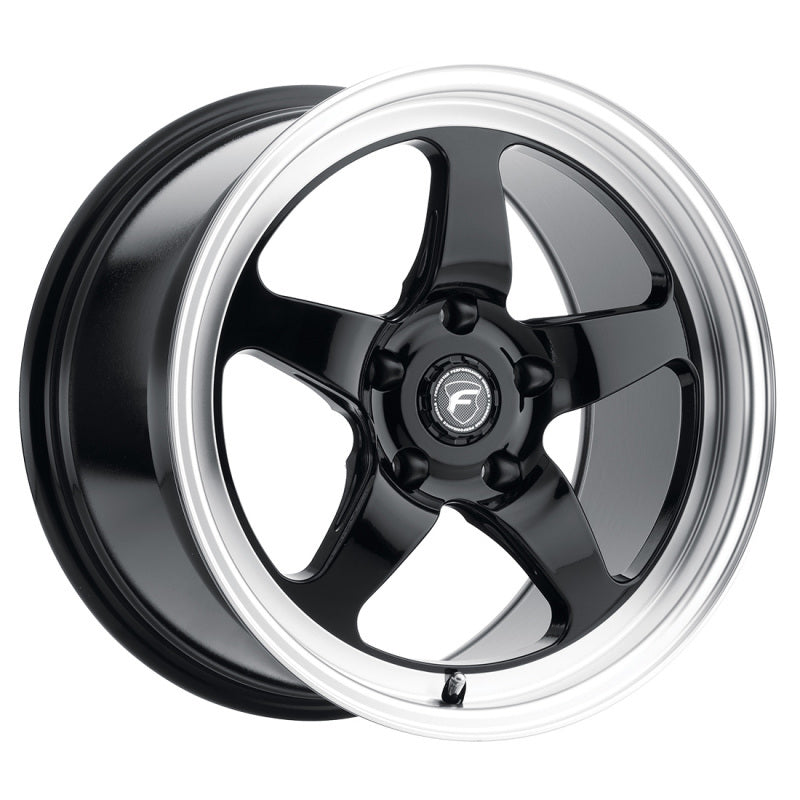 Forgestar D5 18x10 Drag Wheel - 5x120.65 - ET+25 - 6.5in BS - Gloss Black Machined