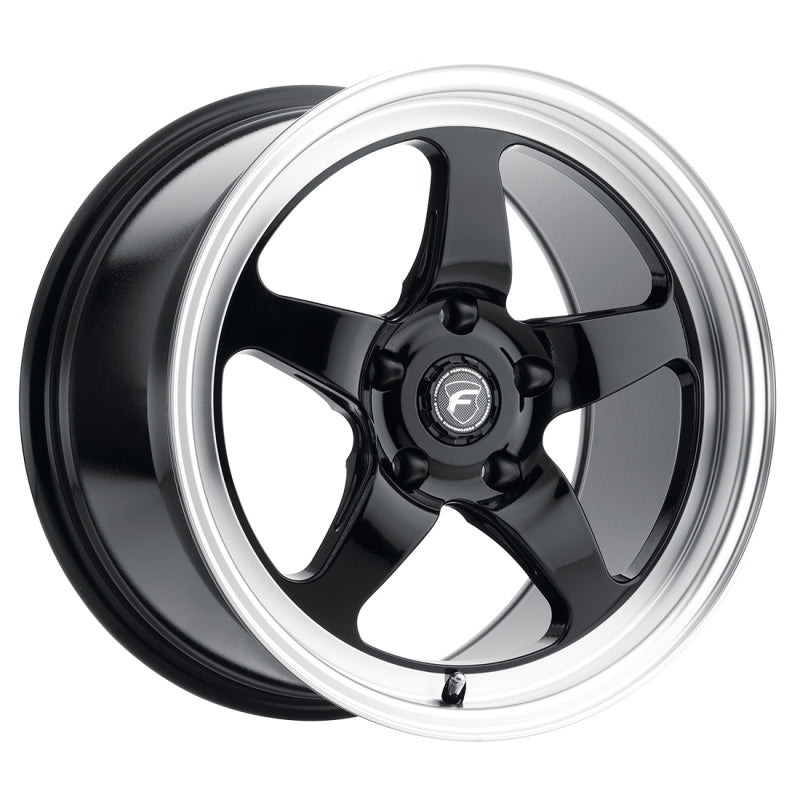 Forgestar D5 Drag series 17x10 wheel in gloss black with five-spoke design
