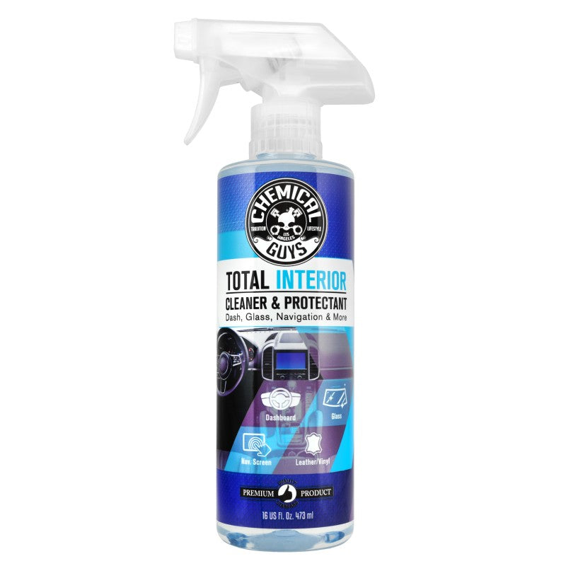 Chemical Guys Total Interior Cleaner and Protectant 16oz spray bottle with black trigger sprayer.