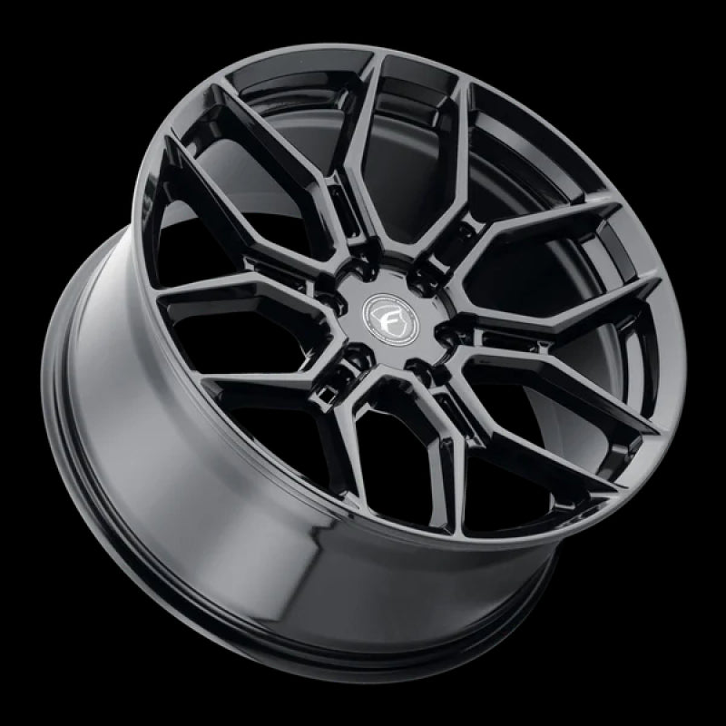 Forgestar X12 22x10 rotary-formed wheel in Gloss Black finish featuring a multi-spoke deep concave design.