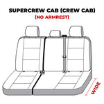 Covercraft 19-25 Ford F250 F350 F450 Carhartt Super Dux SeatSaver Second Row Custom Seat Cvr-Gravel