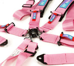 NRG Innovations 5-Point 3in Cam-Lock Racing Seat Belt Harness - Pink